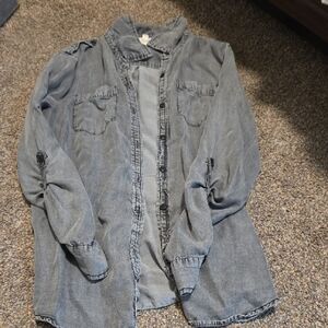 Mazik Denim Button Down Shirt - Blue